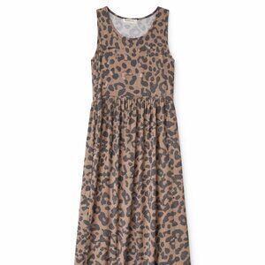 Impressions Leopard Print Sleeveless Maxi Dress Size M